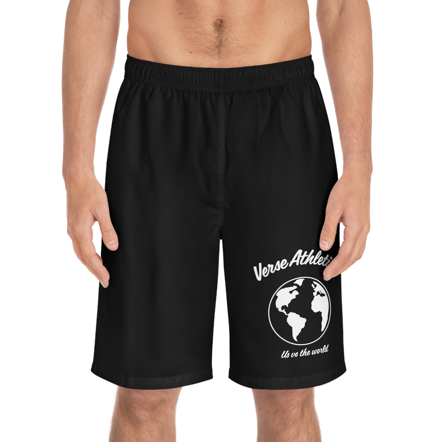 Verse Athletics-Shorts Earth graphic-Black