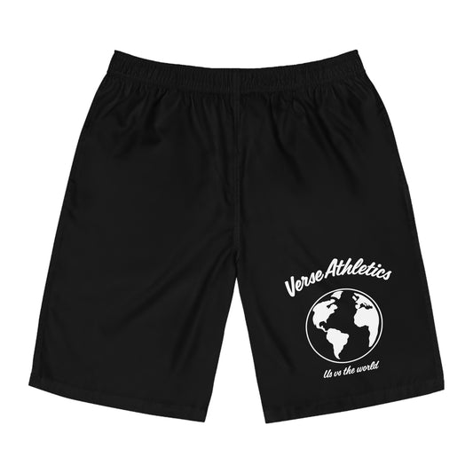 Verse Athletics-Shorts Earth graphic-Black